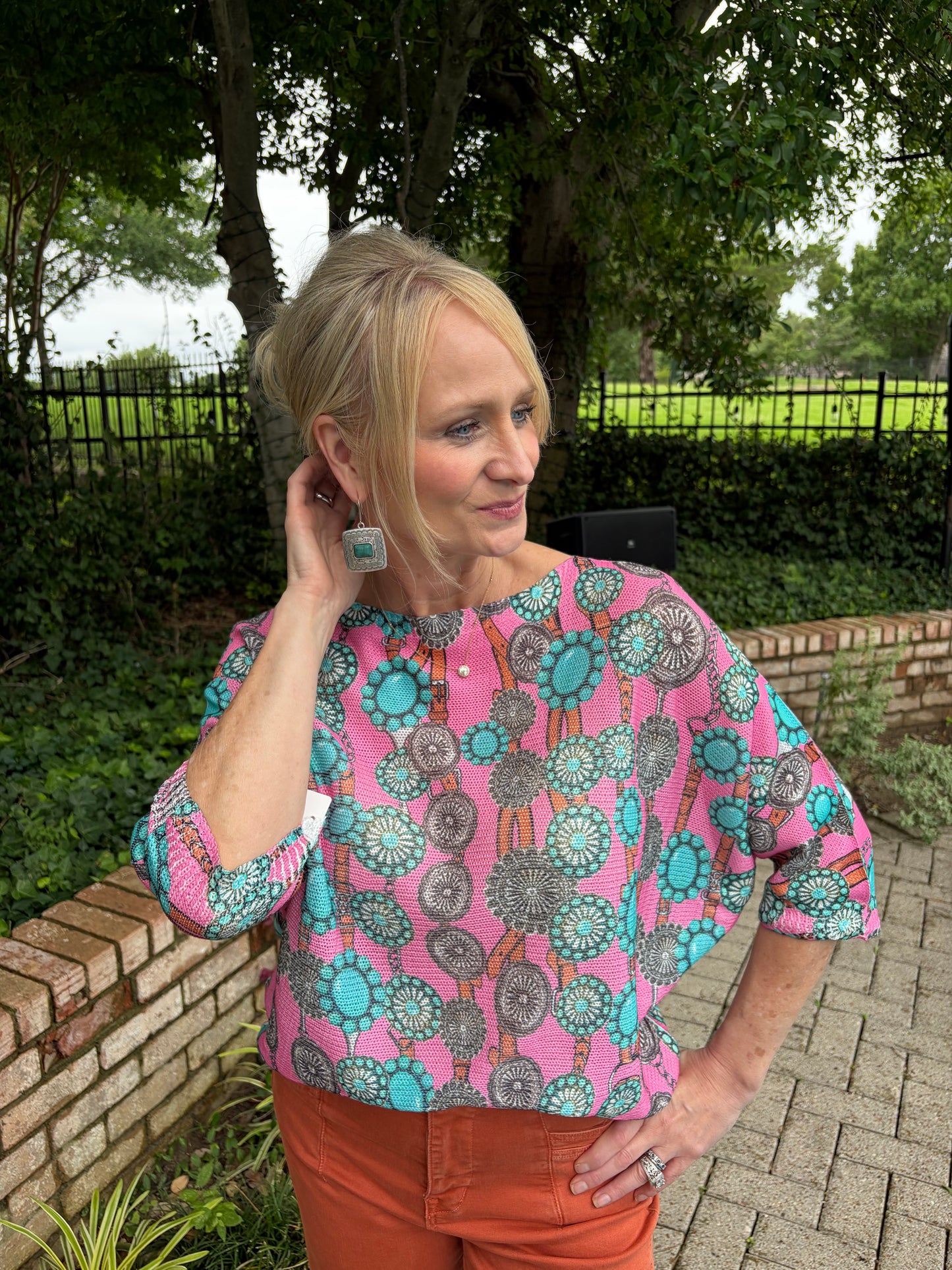 Pink Concho-Italian Knit