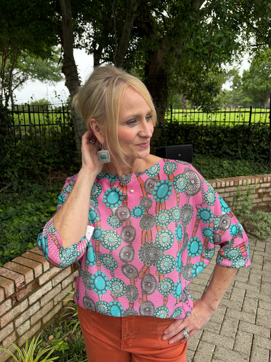 Pink Concho-Italian Knit