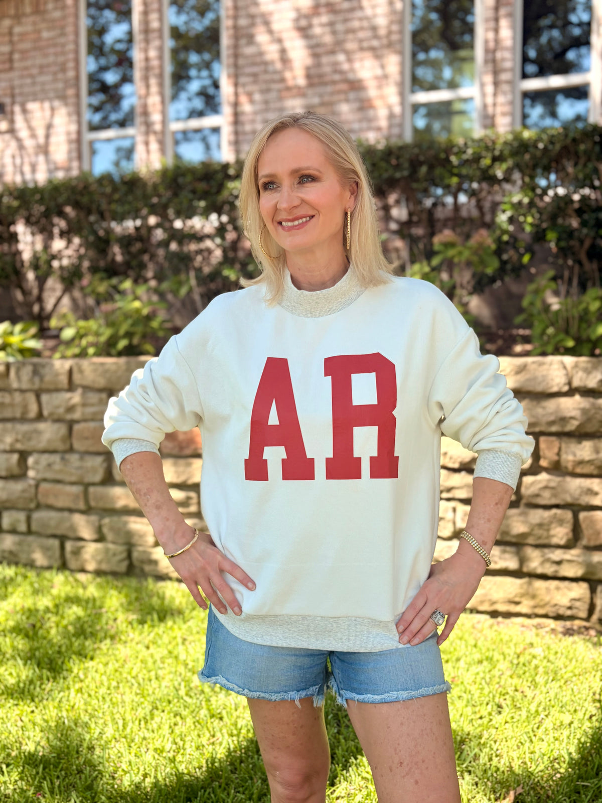 Arkansas Reversible Mock Neck Sweatshirt