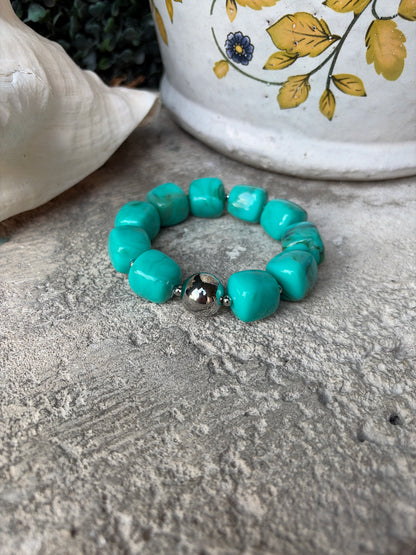 Wrist Candy Bracelet-Turquoise/Silver