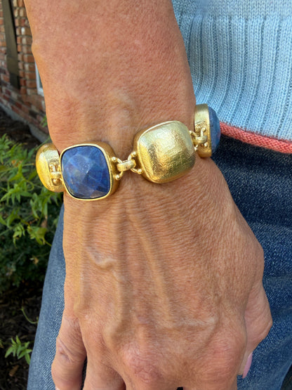Luxury Lapis Link Bracelet