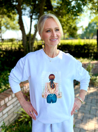 Couture In Pearls Girl Sweatshirt