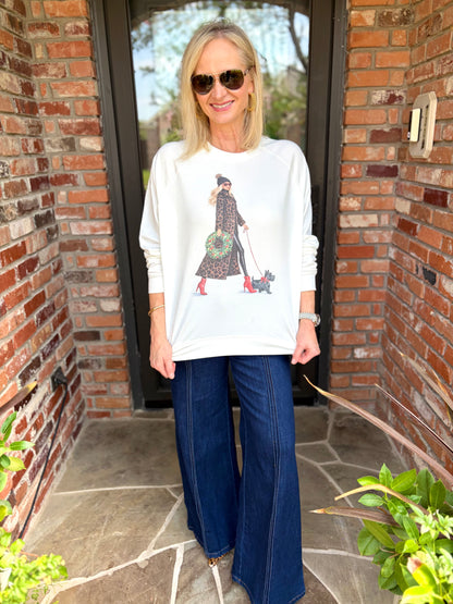 Bougie Holiday Walk Sweatshirt