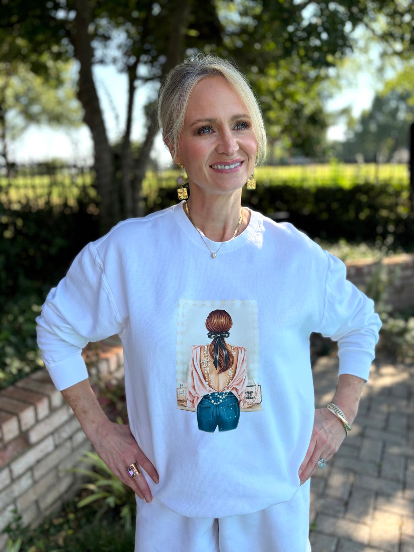 Couture In Pearls Girl Sweatshirt