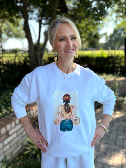 Couture In Pearls Girl Sweatshirt