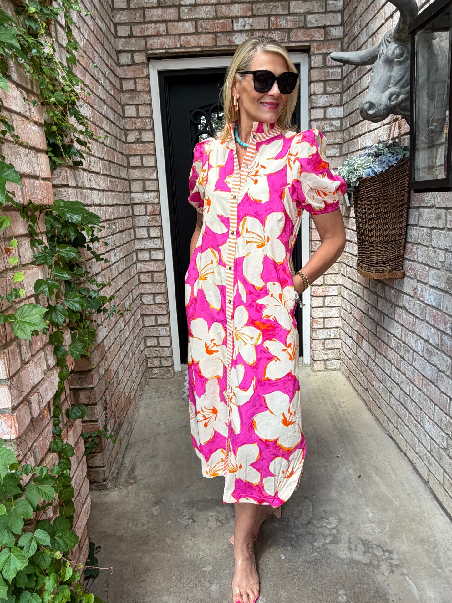 Fuchsia Floral Maxi Dress