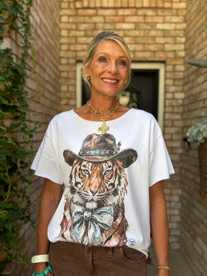 Tiger Loves Turquoise Tee