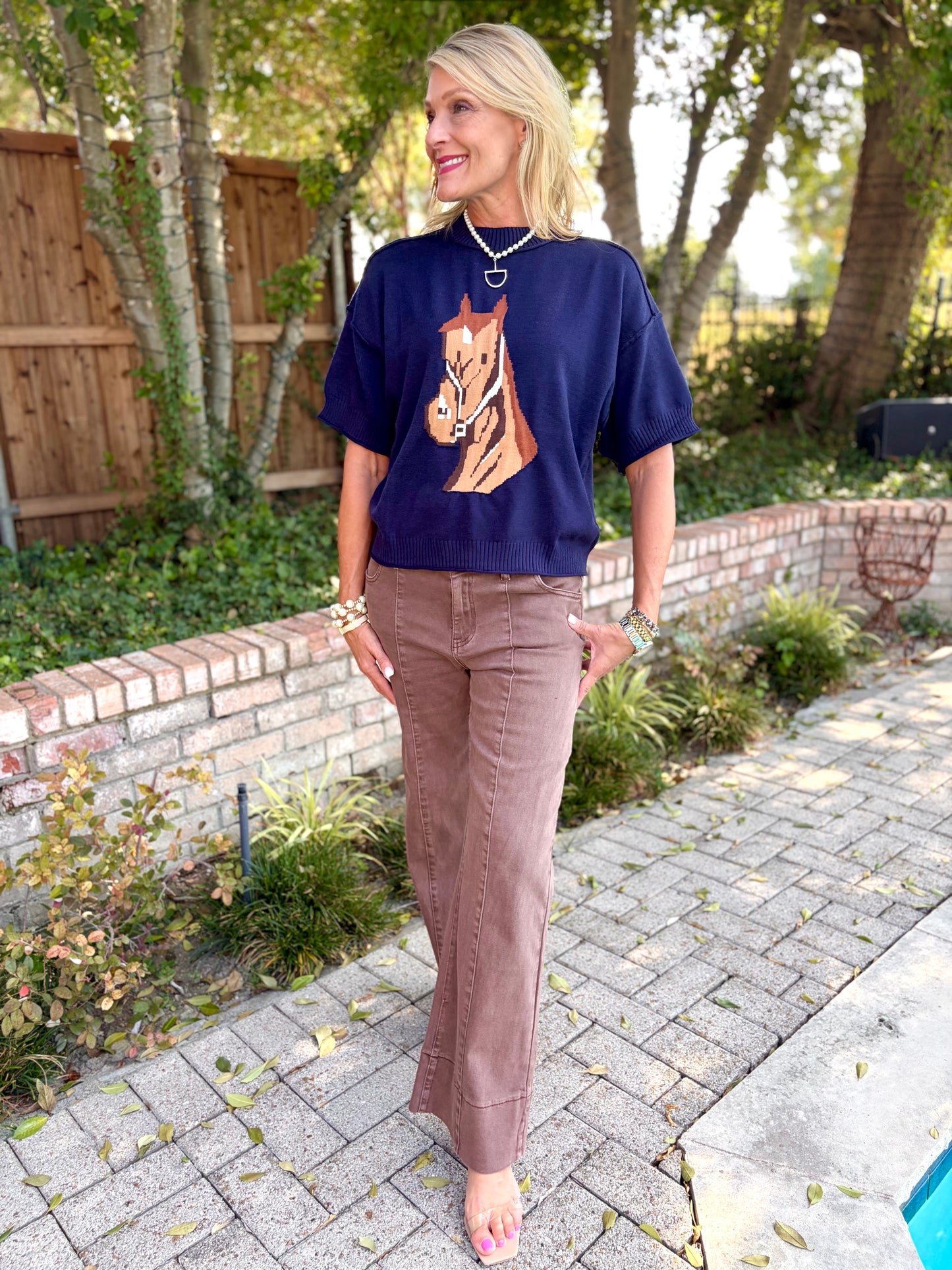 Blue Ribbon Horsehead Sweater