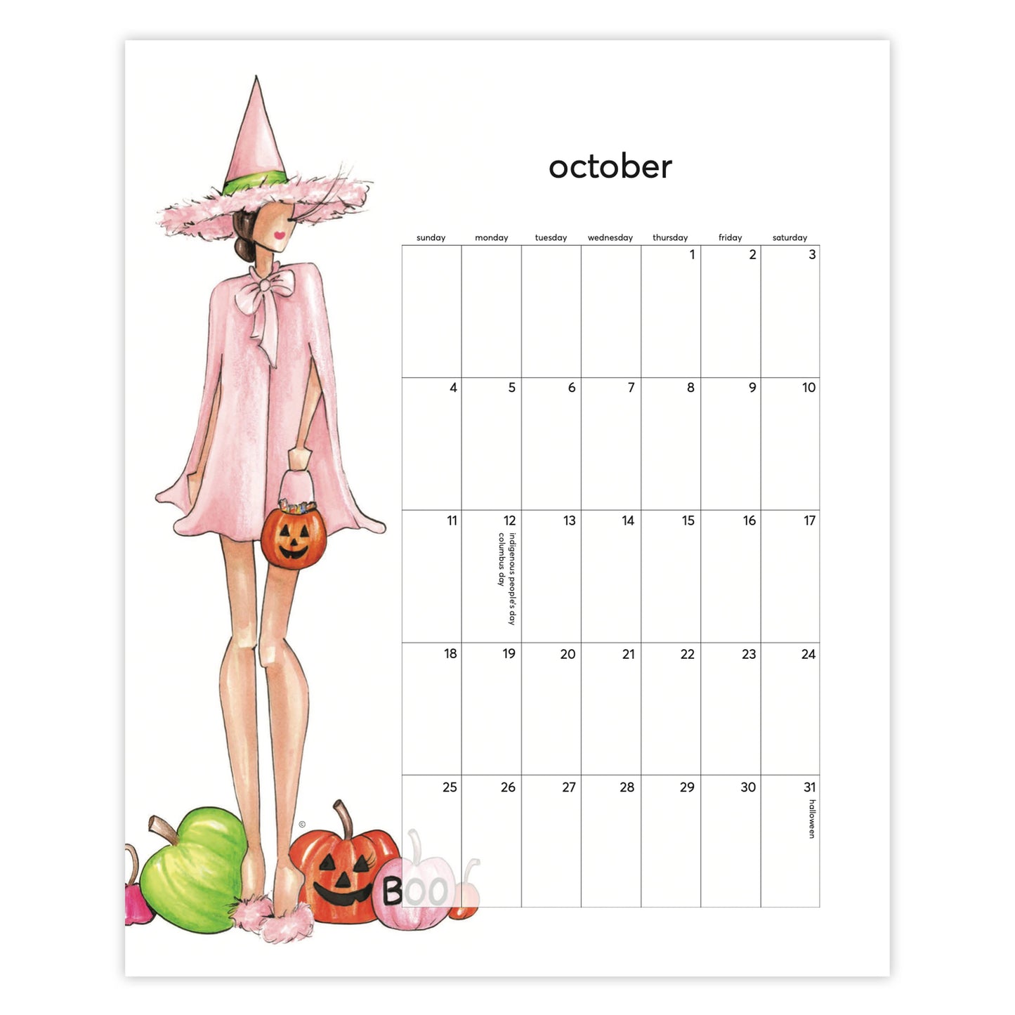 Fashionista 2026 Wall Calendar