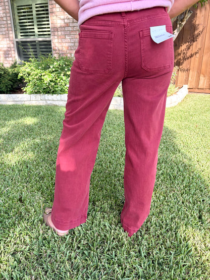 Burgundy Bliss Denim