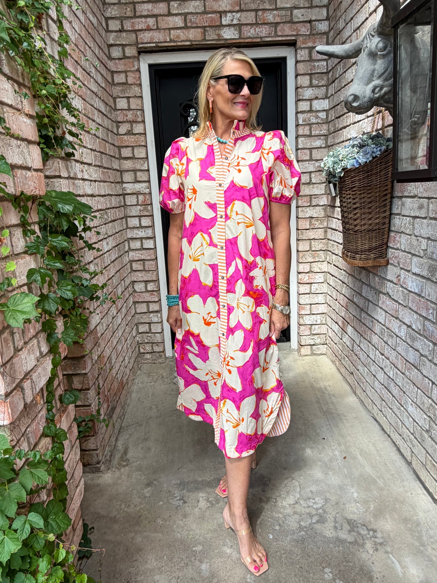 Fuchsia Floral Maxi Dress