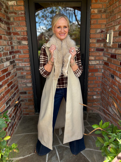 Haley Herringbone Mock Neck