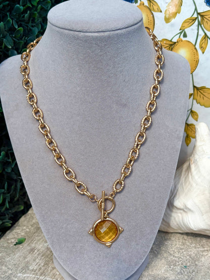 Twilight Topaz Toggle Necklace