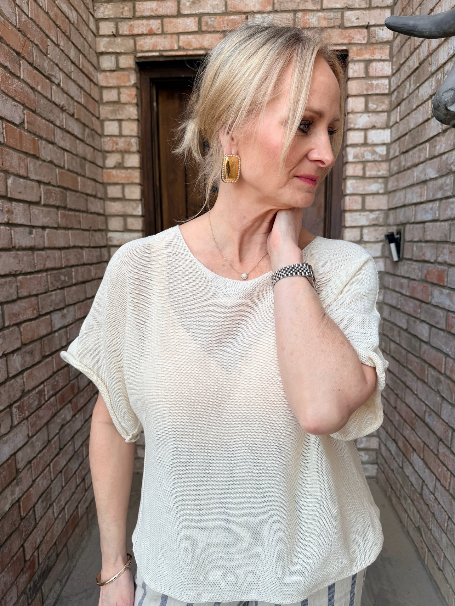 Cream Italian Knit Sweater