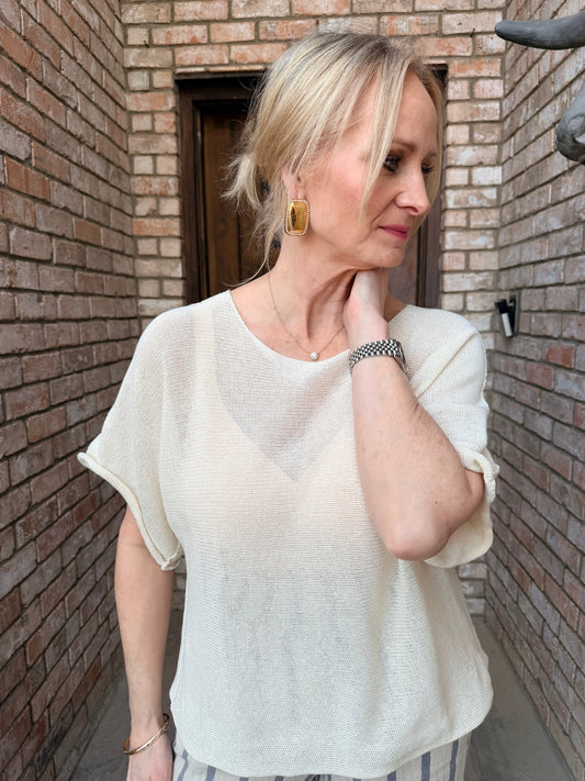 Cream Italian Knit Sweater