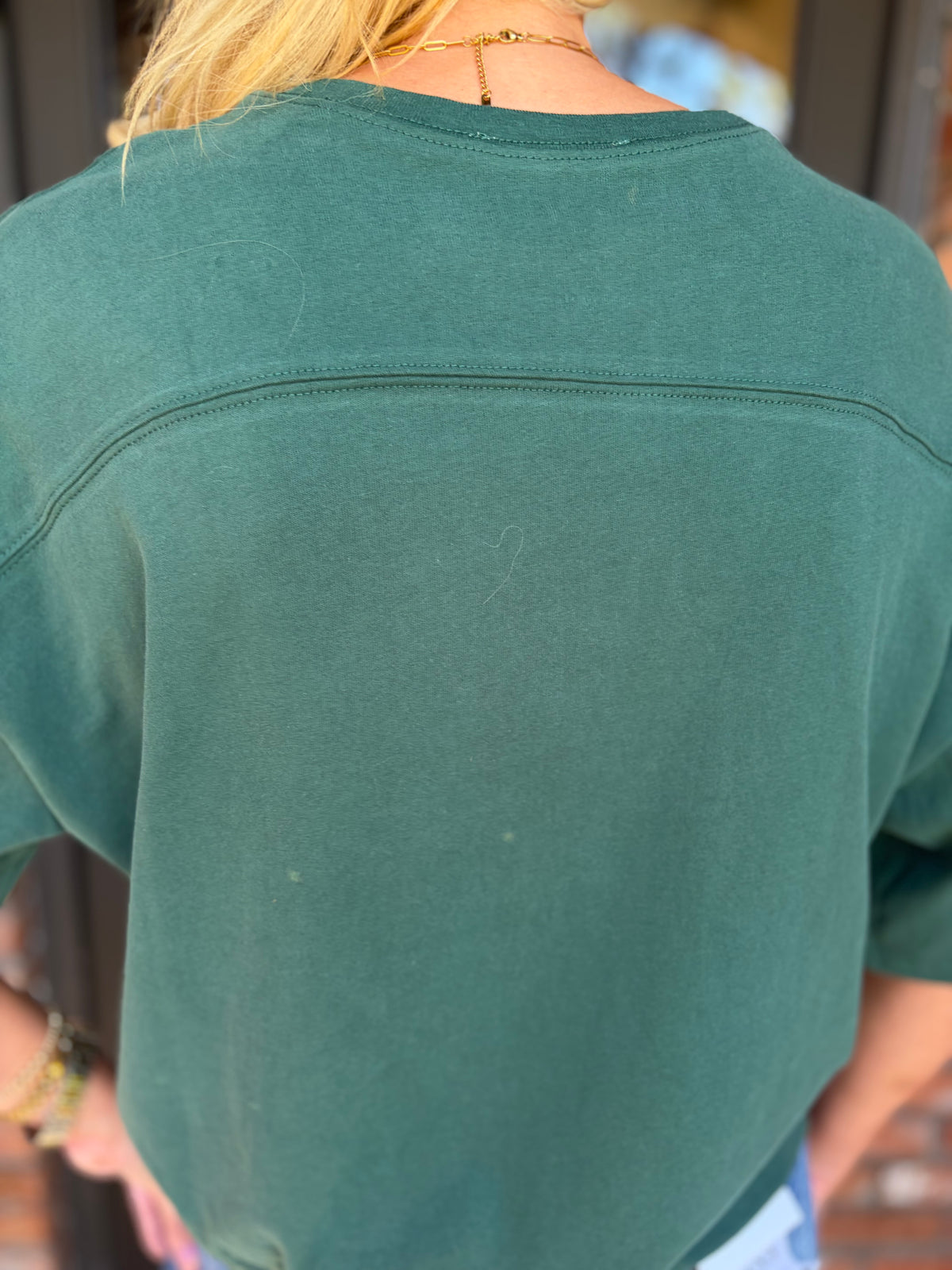 Going Casual Top- Dark Green