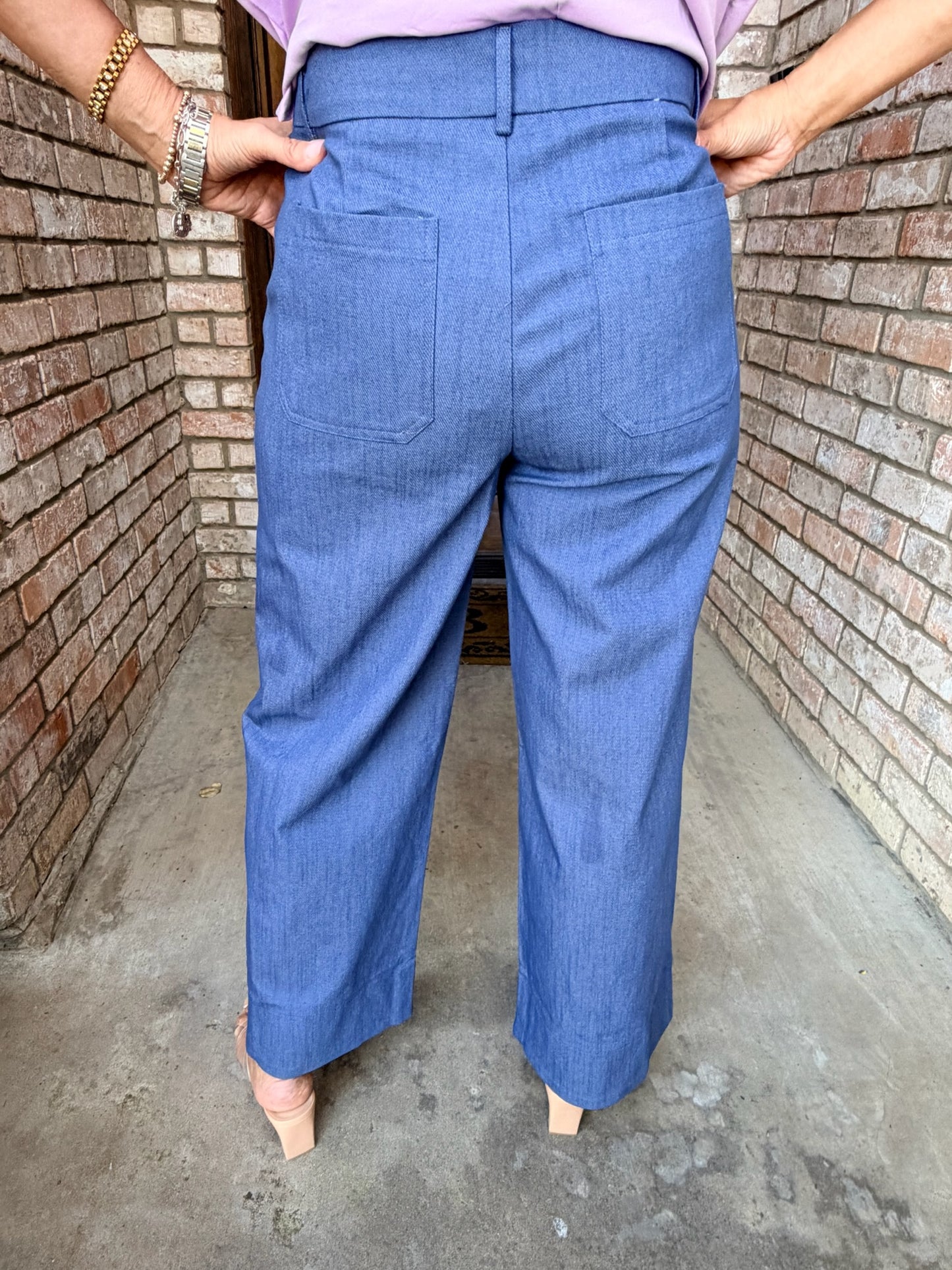 Classic Structured Pant- Light Indigo