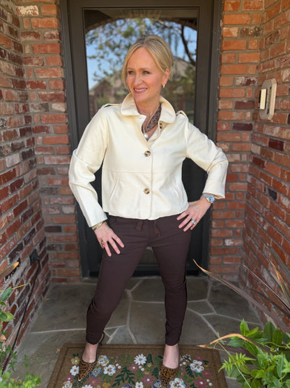 Aspen Suede Cream Jacket