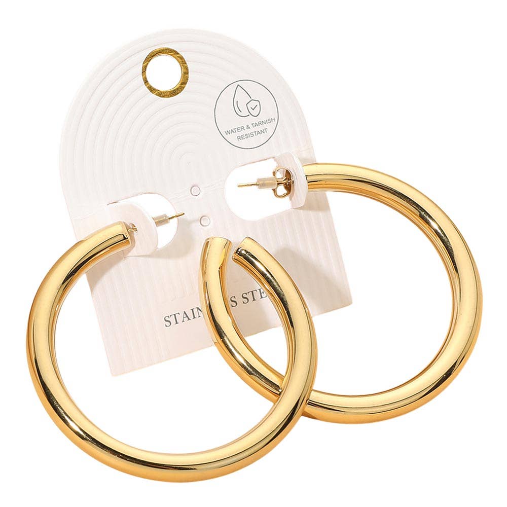 Classic Stainless Steel Hoop Earrings
