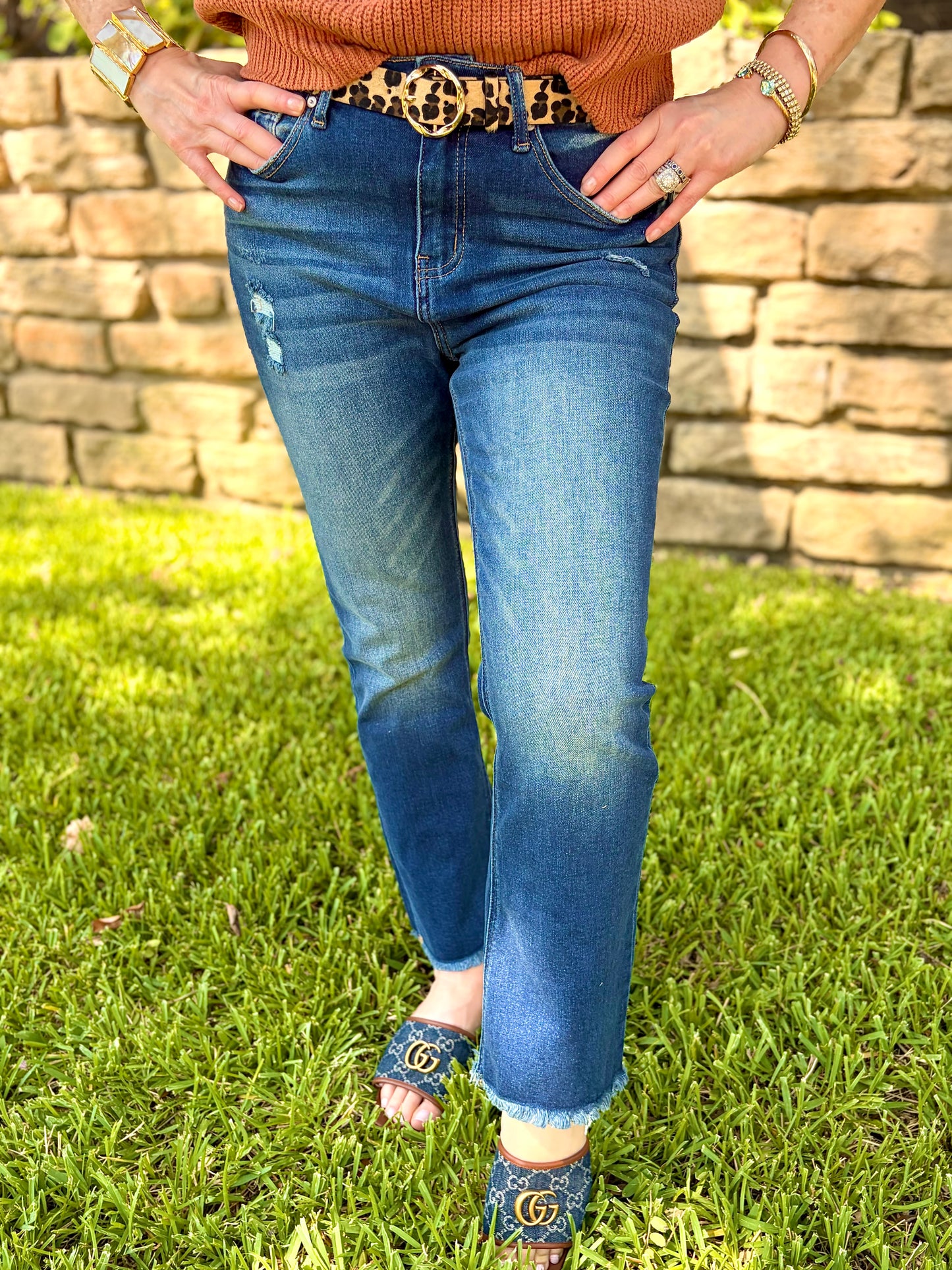 Daphne Dark Crop Denim