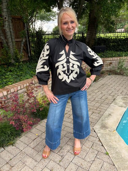 Isla Ivory Embroidery Blouse