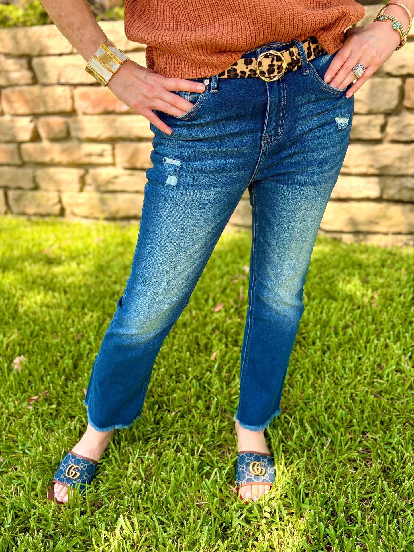 Daphne Dark Crop Denim