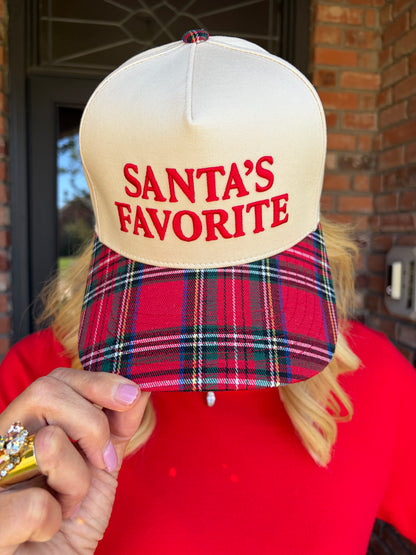 Santa's Favorite Plaid Cap