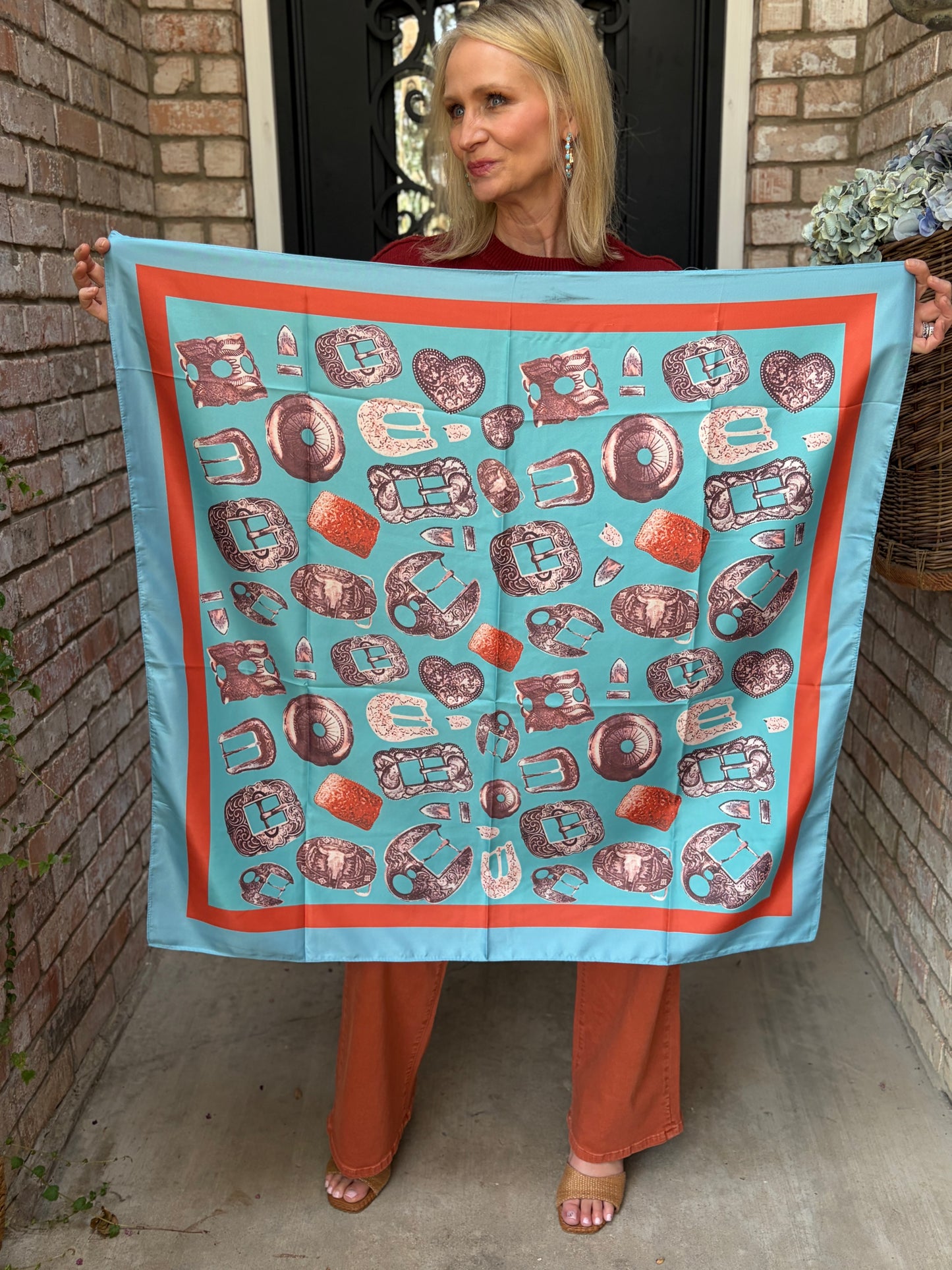 Silver Spur Turquoise Scarf