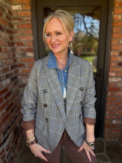 The Denim Detail Classic Blazer