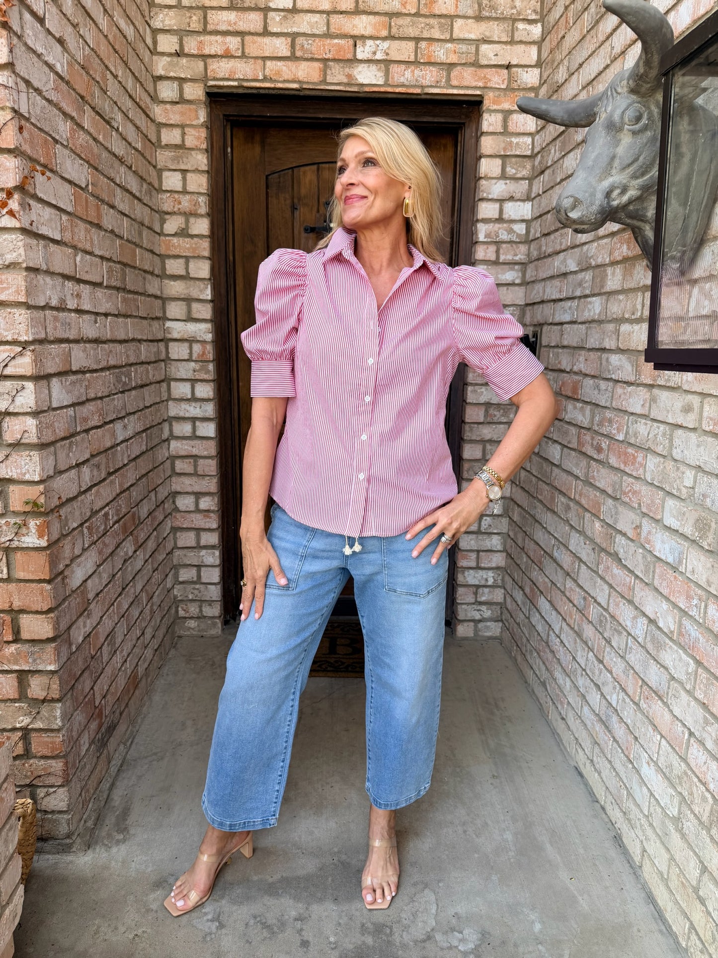 Americana Puff Blouse