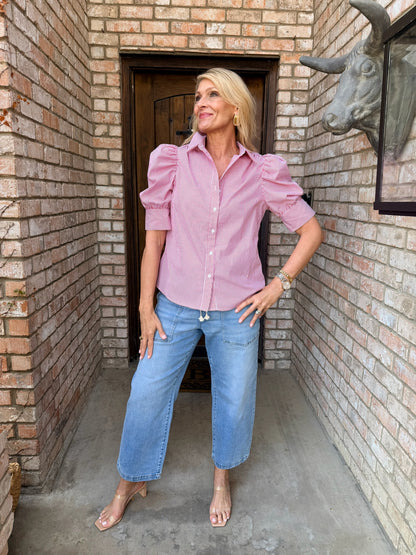 Americana Puff Blouse