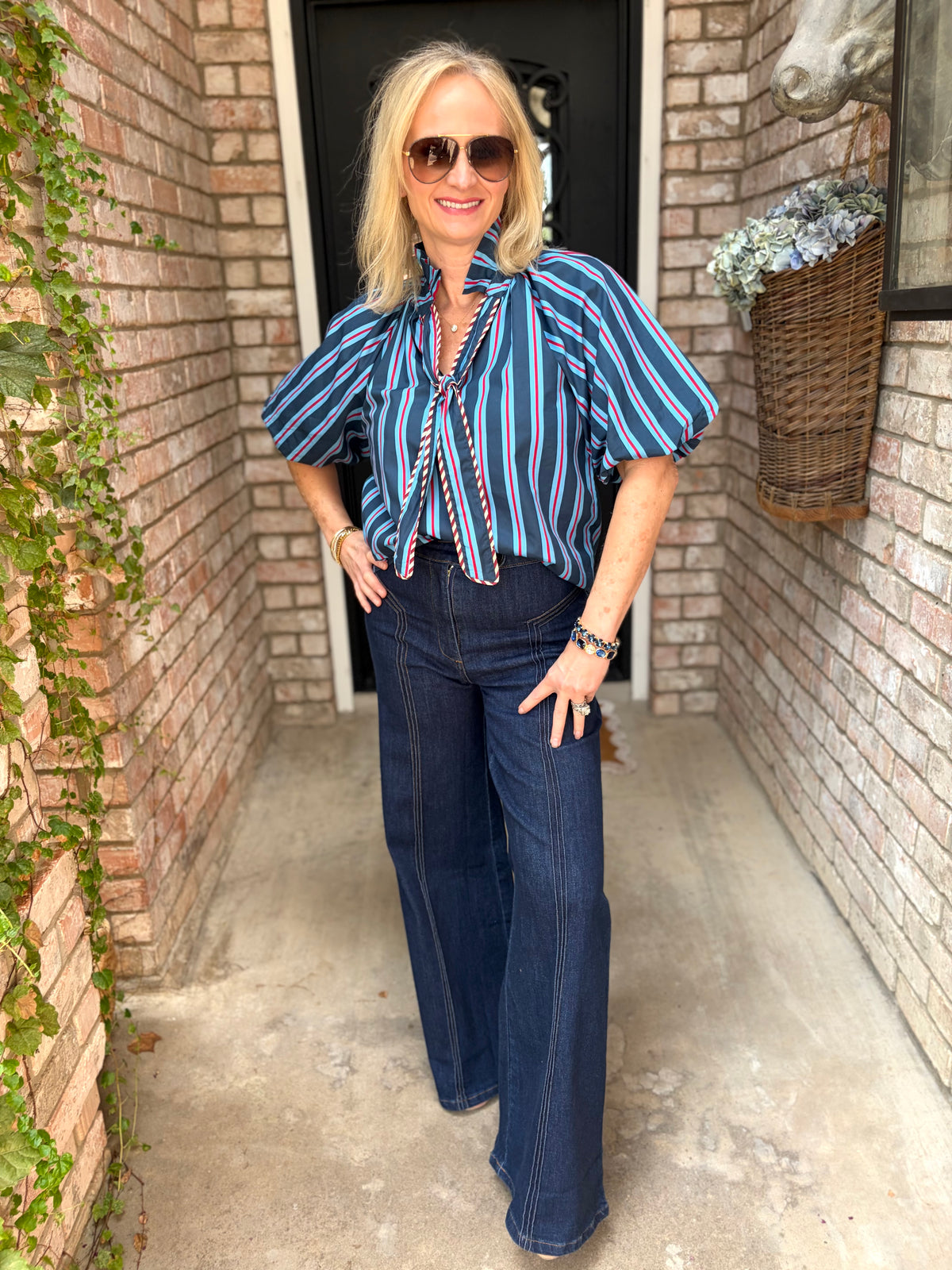 Ivy Lane Striped Blouse