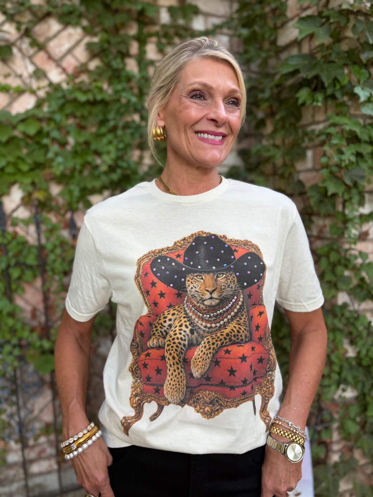Gameday Leopard Cowboy Tee