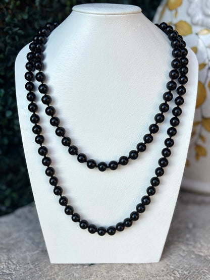 Classic Black Bead Strand