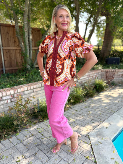 Amber and Pink Blouse