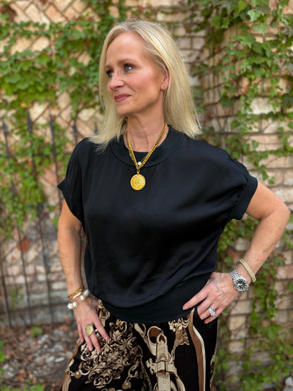 Midnight in Milan Blouse