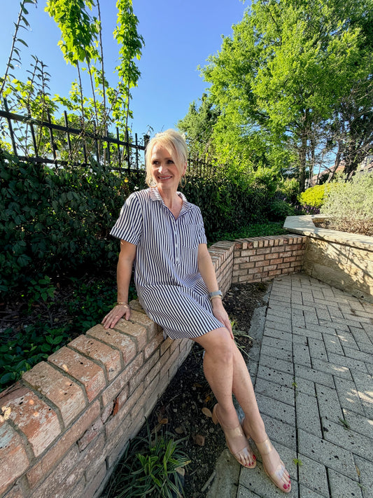 Cabana Stripe Tee Dress