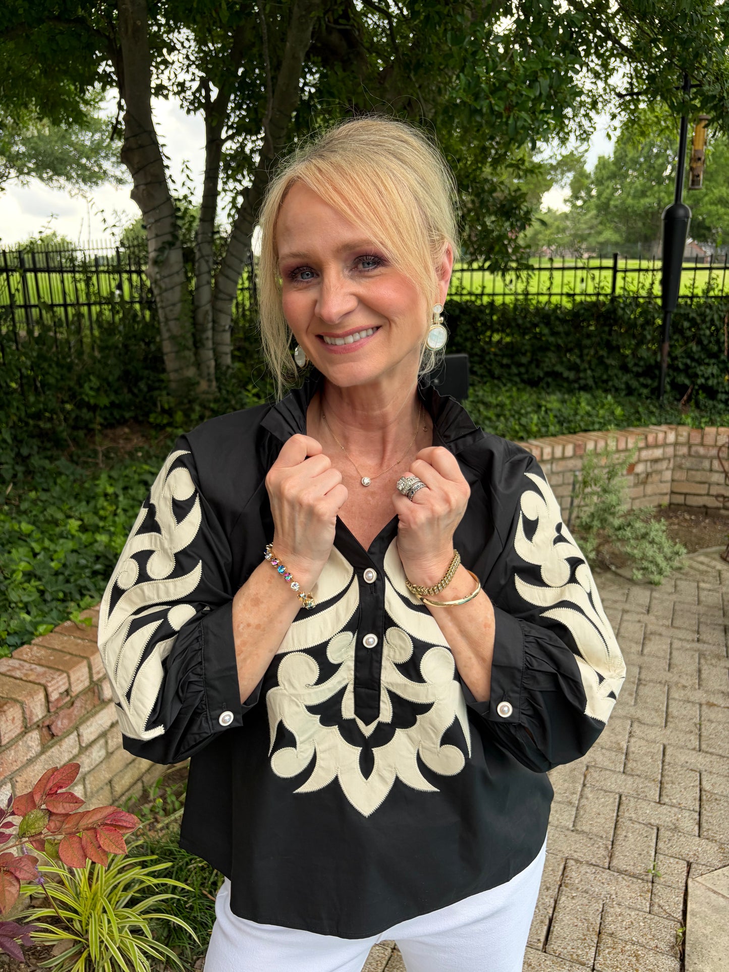 Isla Ivory Embroidery Blouse