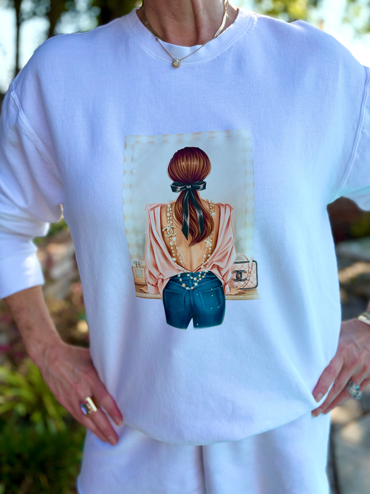 Couture In Pearls Girl Sweatshirt