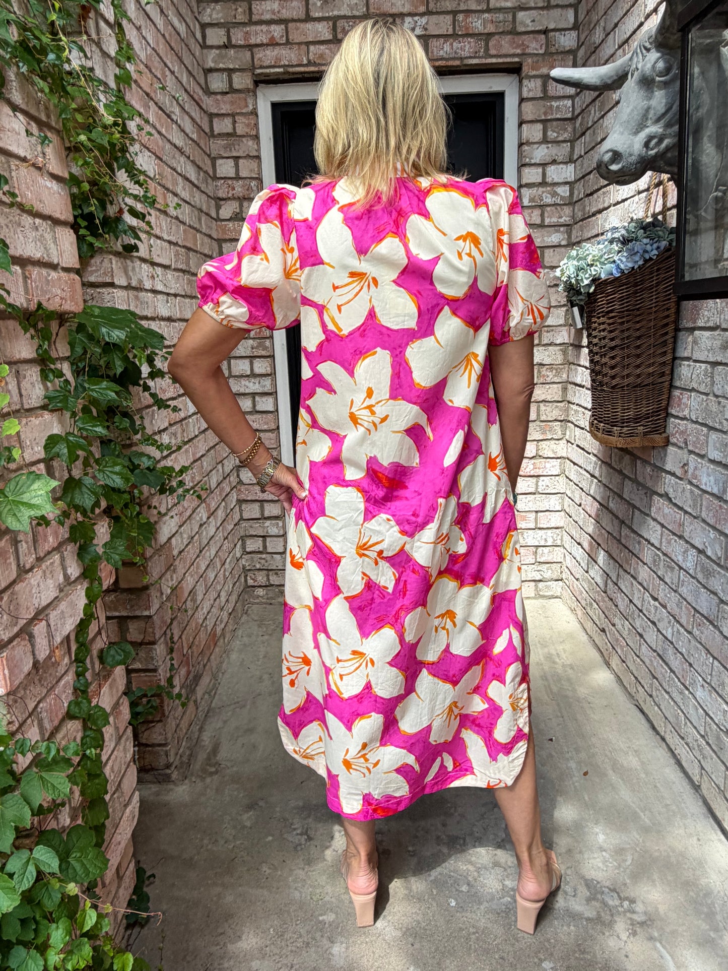 Fuchsia Floral Maxi Dress