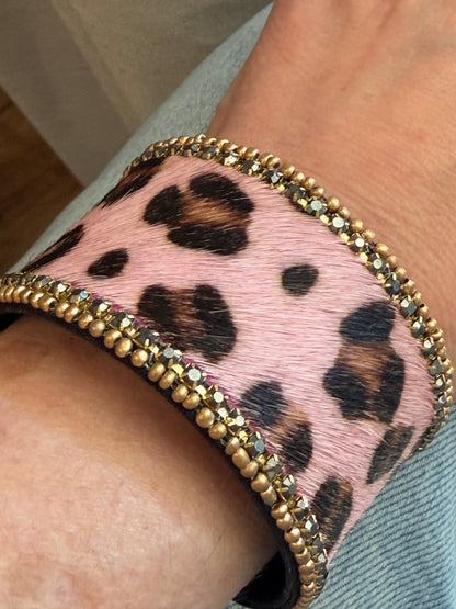 Pink Leopard Cuff