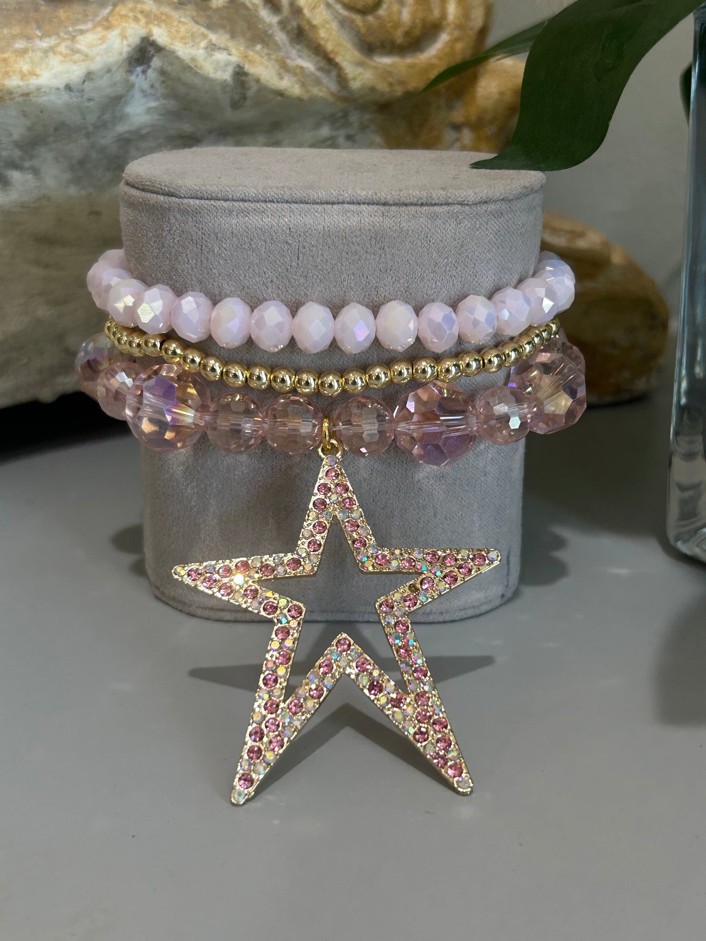 Pink Star Bracelet Stack