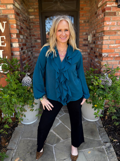 Tessa Teal Blouse