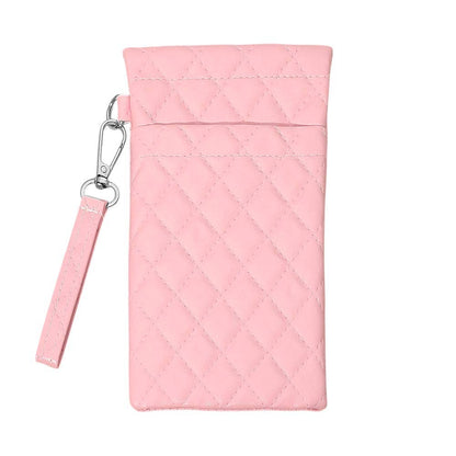 Quilted Sunglasses Wristlet Pouch