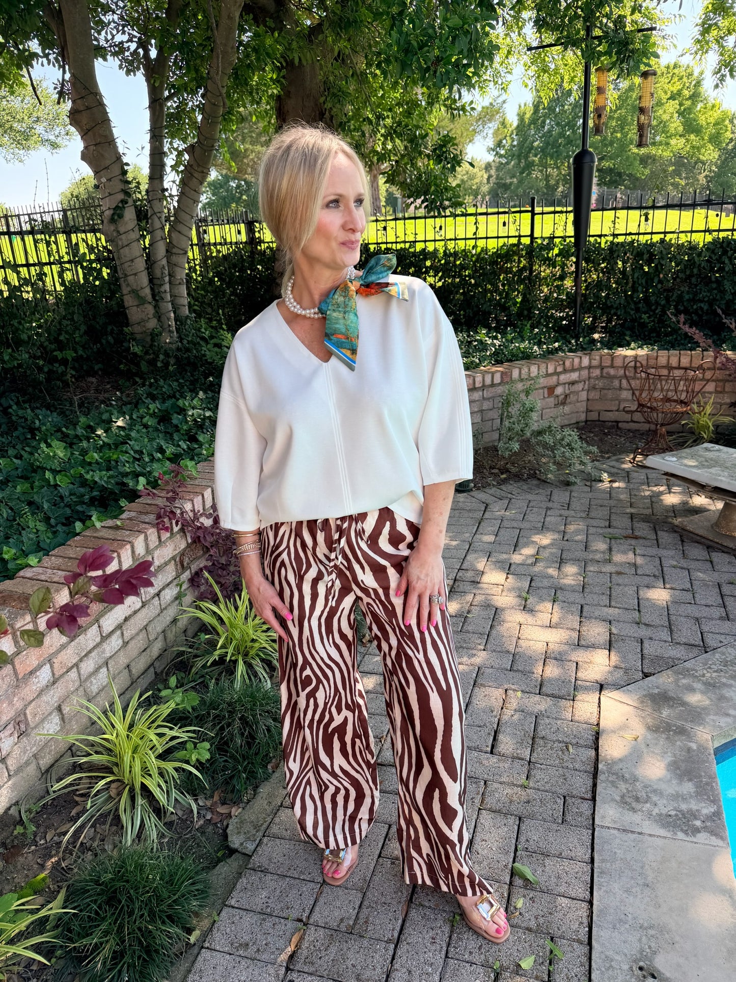 Zebra Espresso Pant