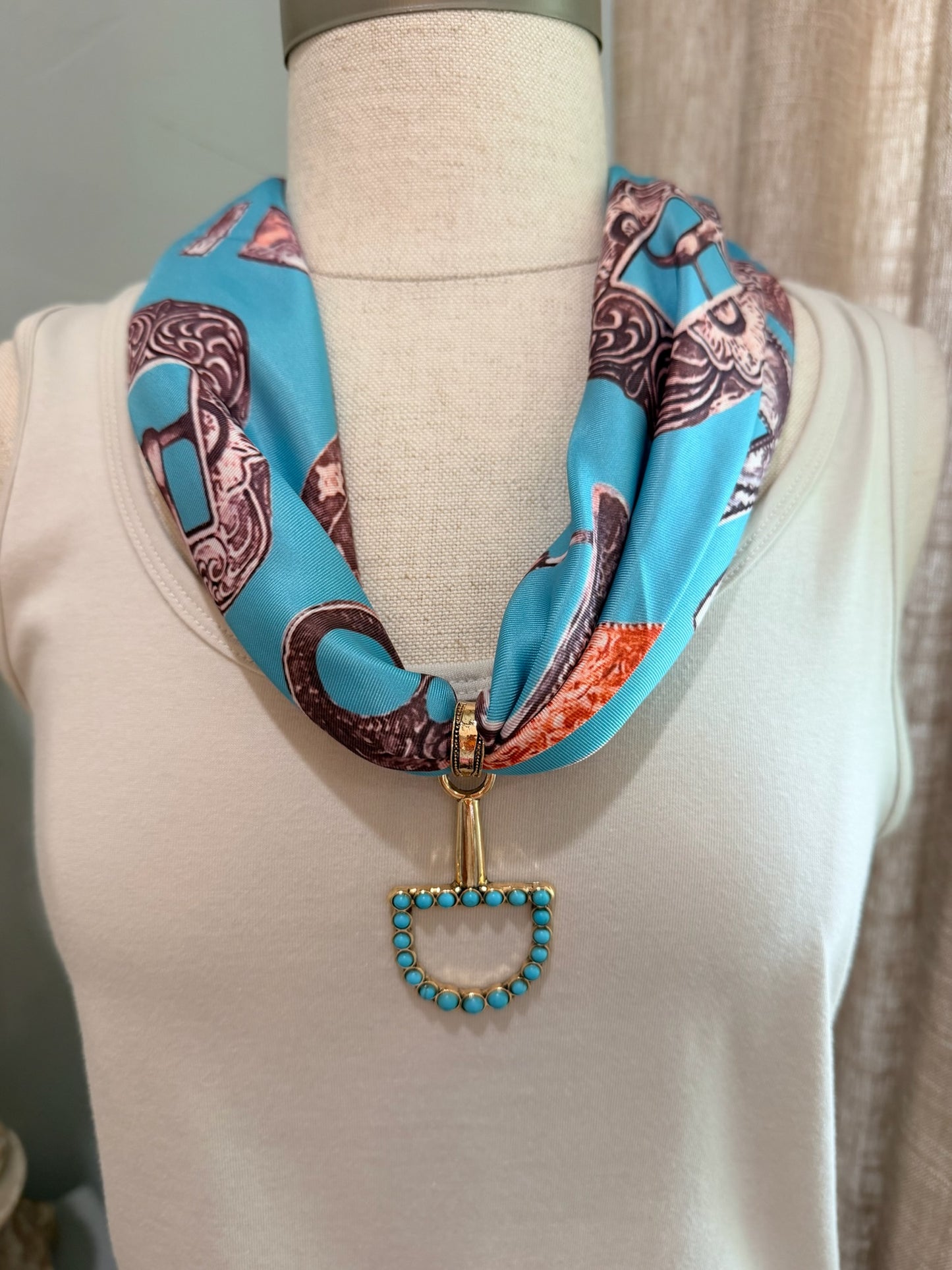 Silver Spur Turquoise Scarf