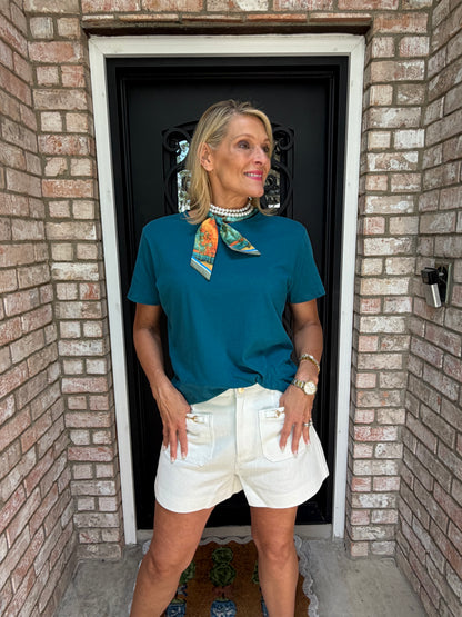 Tilly Teal Boyfriend Tee