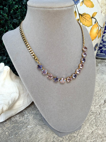 Tova Mini Oakland Custom Necklace- Lavendar Love