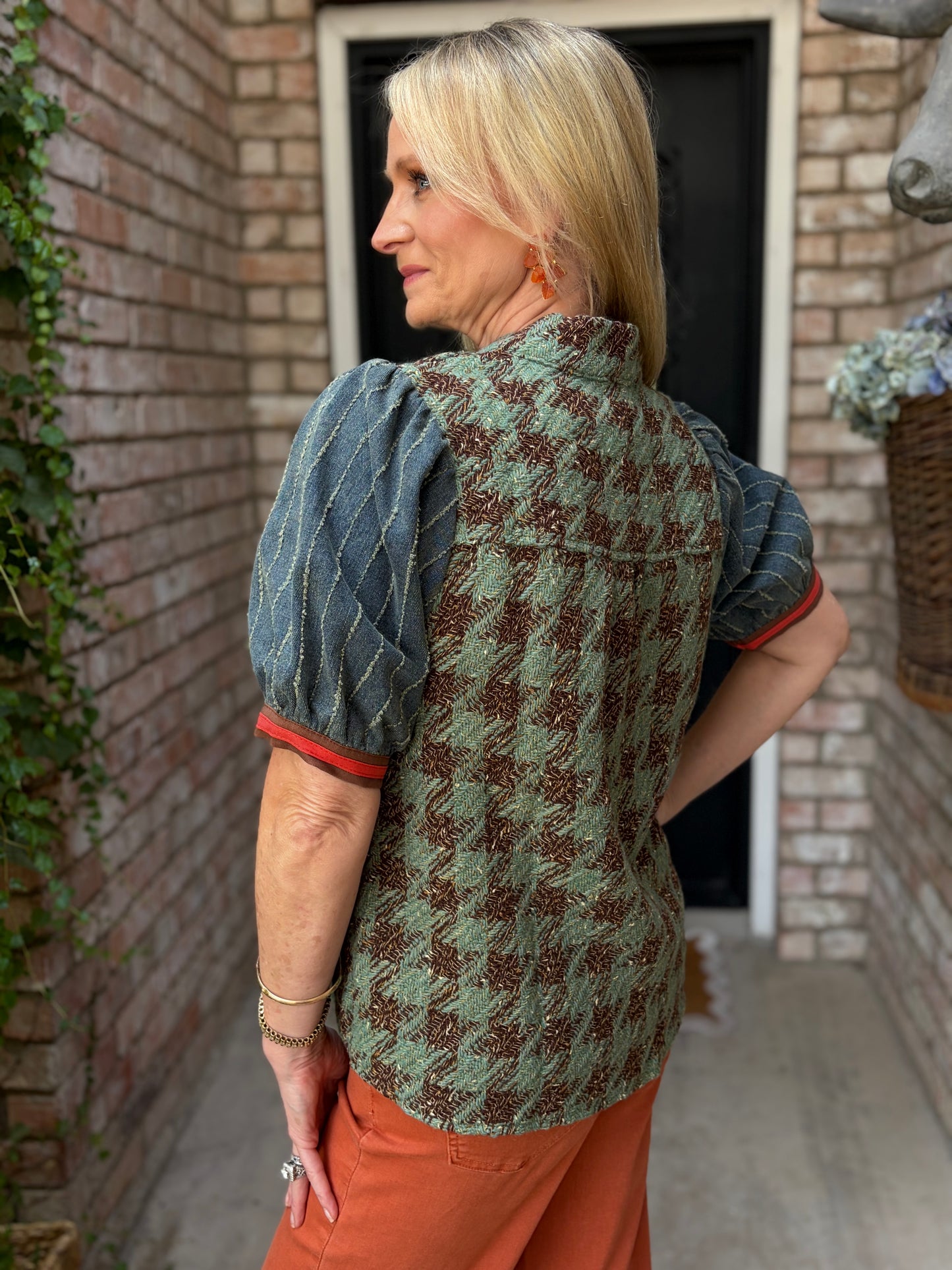 Twist On Tweed Blouse