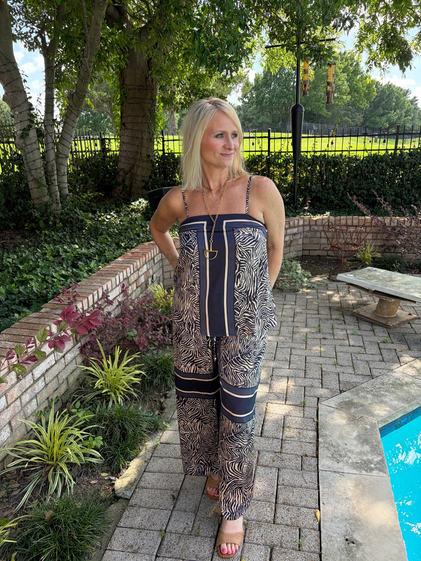 Modern Muse Navy Pant Set
